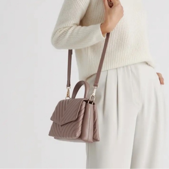 Quince Leather Top Handle Satchel - Picture 3 of 7